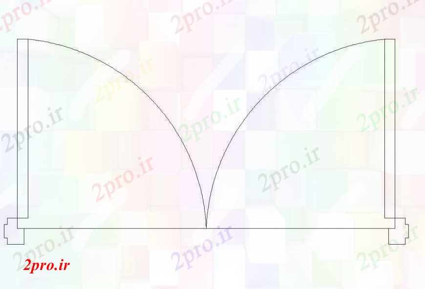 دانلود نقشه بلوک ، آرام ، نماد مهندسان عمران درب مسدود در   خودکار (کد111002)