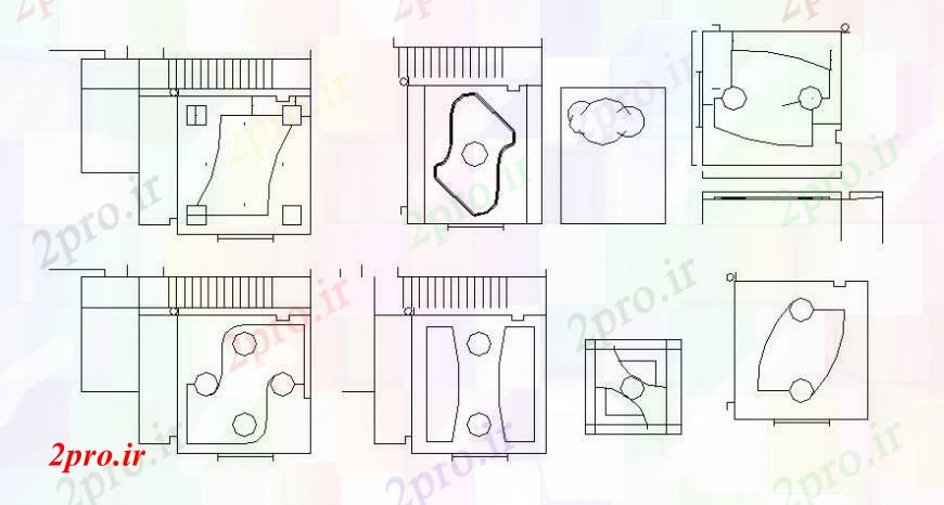 دانلود نقشه بلوک ، آرام ، نماد طراحی POP سقف جزئیات  دو بعدی   (کد111032)