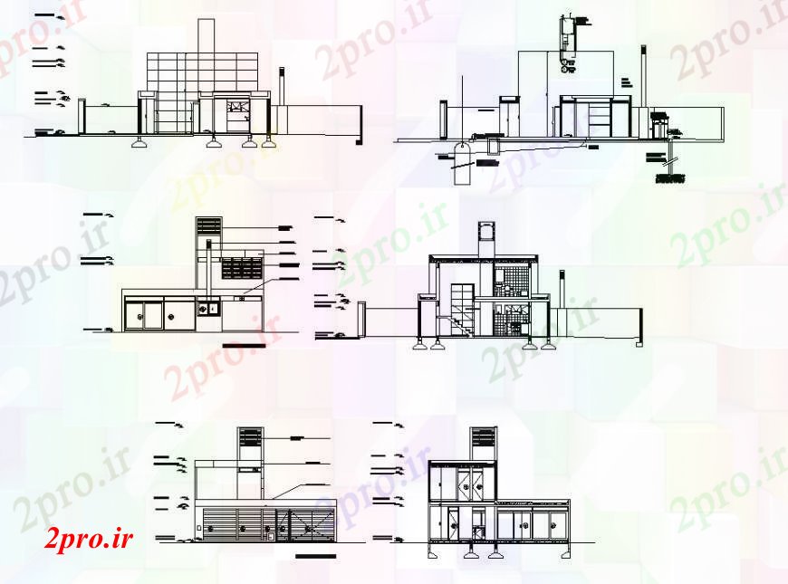 دانلود نقشه مسکونی ، ویلایی ، آپارتمان نما منطقه مسکونی 7 در 10 متر (کد111048)