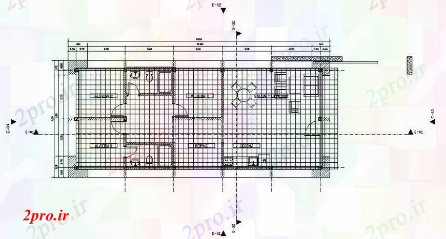 دانلود نقشه مسکونی  ، ویلایی ، آپارتمان  طرحی تنها خانه دان جزئیات طرحی  دو بعدی  کار  (کد111122)