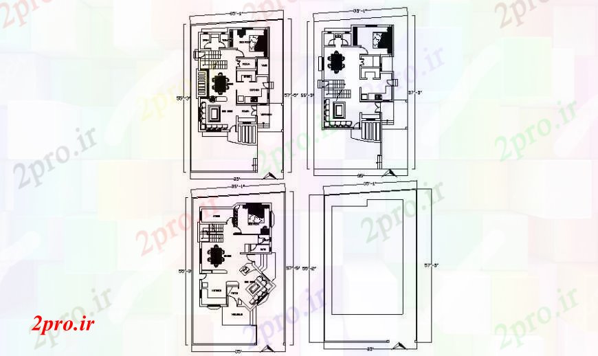 دانلود نقشه مسکونی  ، ویلایی ، آپارتمان  طراحی آپارتمان   جزئیات کار  دو بعدی     (کد111126)