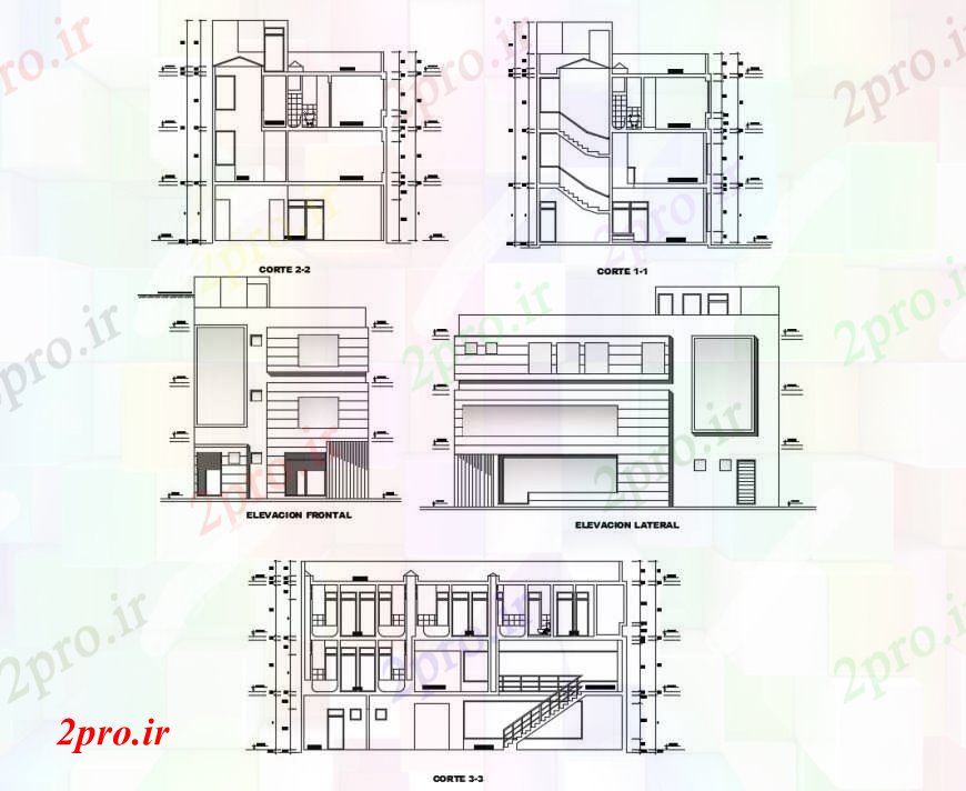 دانلود نقشه هتل - رستوران - اقامتگاه  نما و بخش نظر هتل در   خودکار (کد111147)