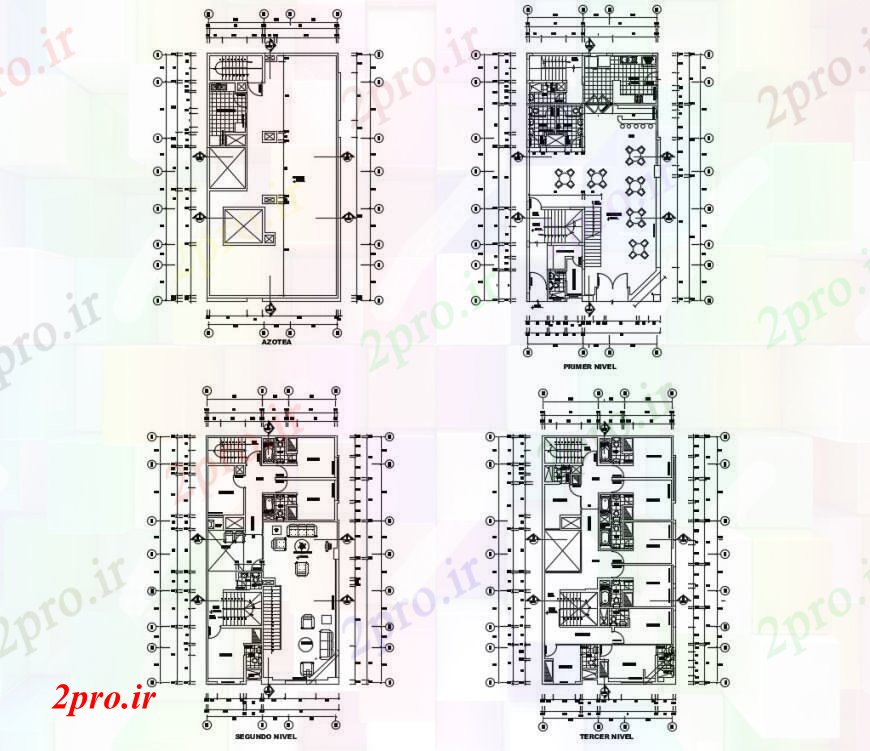 دانلود نقشه هتل - رستوران - اقامتگاه طرحی طبقه از رستوران 10 در 17 متر (کد111148)