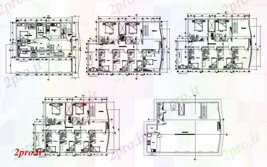 دانلود نقشه هتل - رستوران - اقامتگاه طرحی طبقه رستوران در های خودکار 10 در 12 متر (کد111156)