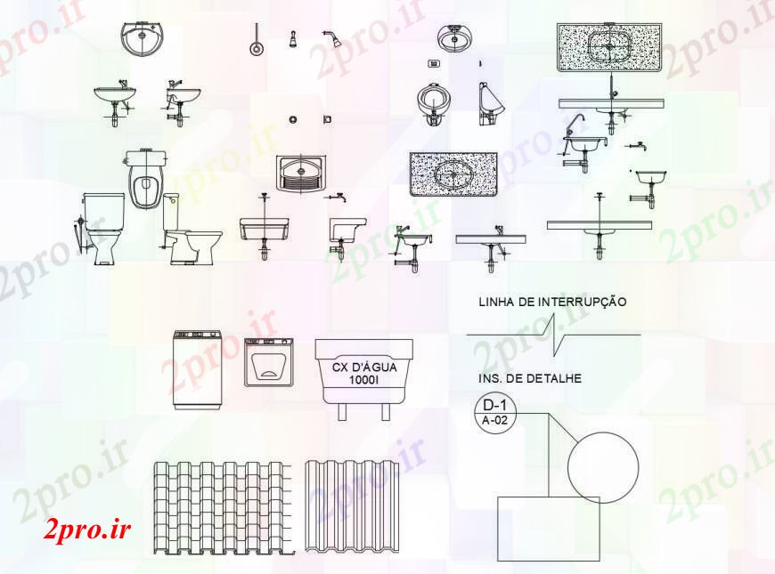 دانلود نقشه بلوک های بهداشتی بلوک های مختلف بهداشتی در خودرو 8 در 12 متر (کد111165)