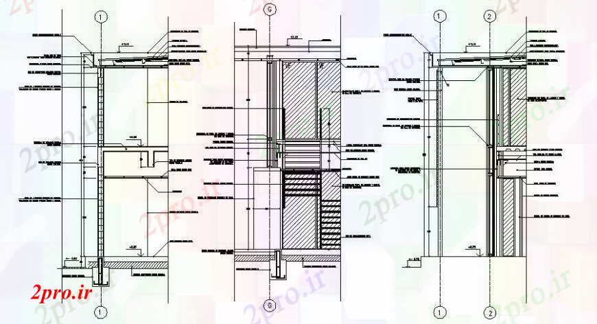 دانلود نقشه جزئیات ساخت و ساز طراحی دیوار مقطعی جزئیات واحد ساخت و ساز به  (کد111193)