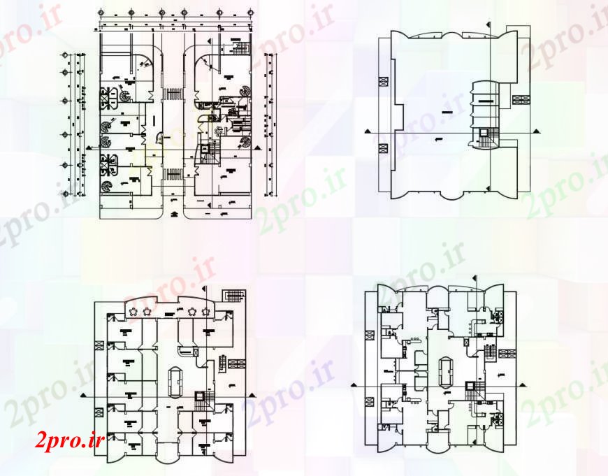 دانلود نقشه ساختمان اداری - تجاری - صنعتی بخش مدیریت از منطقه خرید 29 در 31 متر (کد111266)