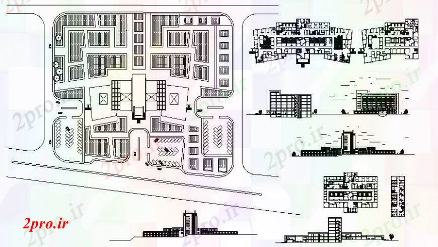 دانلود نقشه ساختمان اداری - تجاری - صنعتی طراحی BUILDNG تعاونی نما و بخش 52 در 127 متر (کد111331)