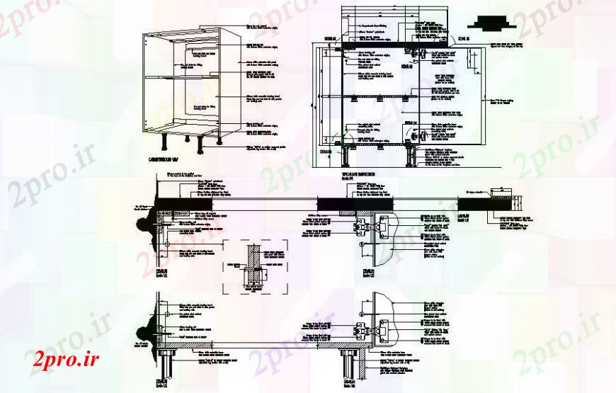 دانلود نقشه جزئیات طراحی ساخت آشپزخانه آشپزخانه جزئیات پایه طراحی برنامه ریزی و بخش  (کد111442)