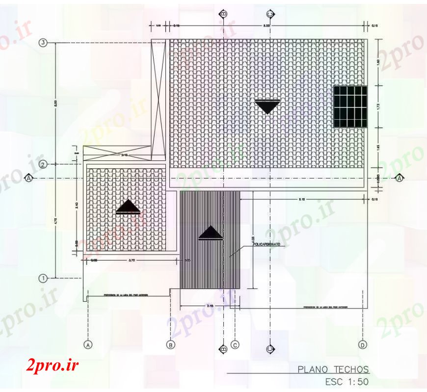 دانلود نقشه جزئیات ساخت و ساز سقف برنامه ریزی در   خودکار (کد111459)