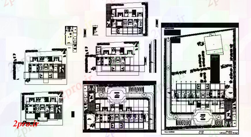 دانلود نقشه مسکونی  ، ویلایی ، آپارتمان  جزئیات ویلای مسکونی نقشه های دو بعدی  پلان کار  (کد111549)