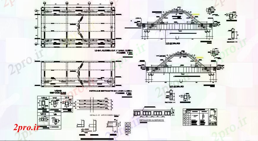 دانلود نقشه جزئیات ساخت پل پل طراحی سازه های  دو بعدی    اتوکد (کد111574)