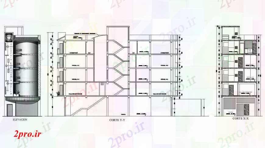 دانلود نقشه مسکونی  ، ویلایی ، آپارتمان  نما و بخش نظر آپارتمان   در   خودکار (کد111653)