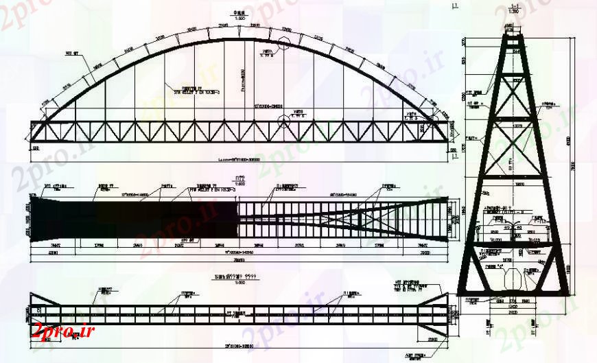 دانلود نقشه جزئیات ساخت پل طراحی ساختار جزئیات پل و نما  (کد111669)