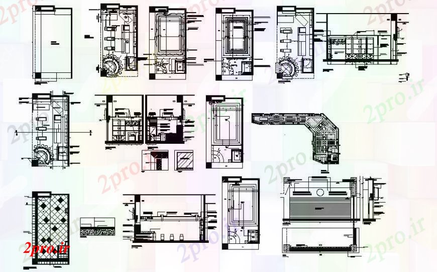 دانلود نقشه کارخانه صنعتی ، کارگاه کارخانه ساخت طراحی جزئیات دو بعدی 6 در 11 متر (کد111681)