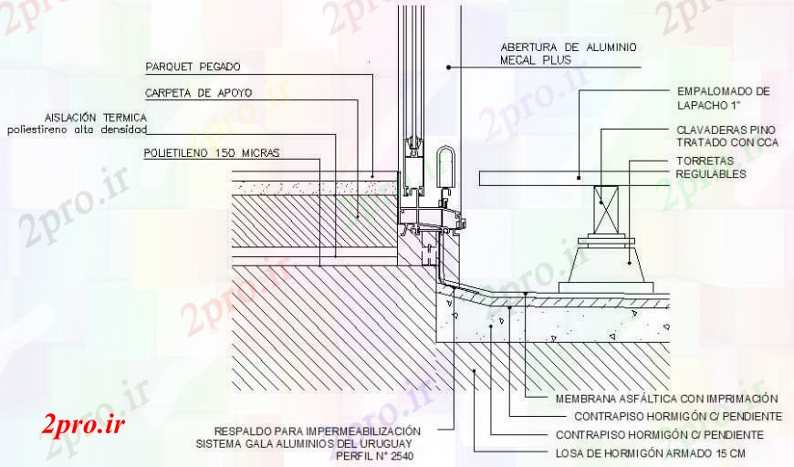 دانلود نقشه جزئیات طراحی در و پنجره  پنجره و جزئیات عایق ضد اب برای ساختار سایبان  دو بعدی   (کد111683)