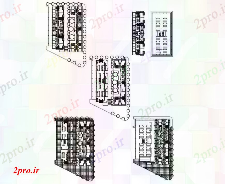 دانلود نقشه مسکونی ، ویلایی ، آپارتمان طرحی طبقه مسکن در خودکار 35 در 51 متر (کد111712)