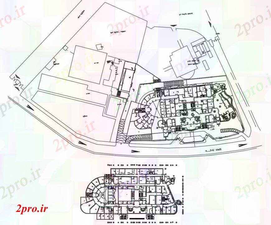 دانلود نقشه دانشگاه ، آموزشکده ، مدرسه ، هنرستان ، خوابگاه -  آکادمی جراحی قلب طرحی کلی در   خودکار (کد111715)