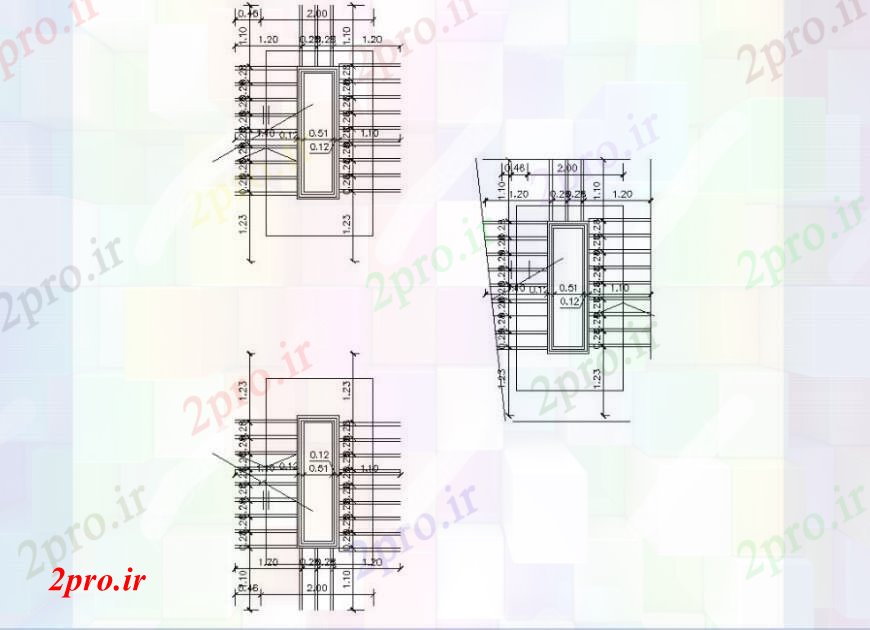 دانلود نقشه جزئیات ساخت و ساز ساخت و ساز دیوار و ستون  (کد111749)