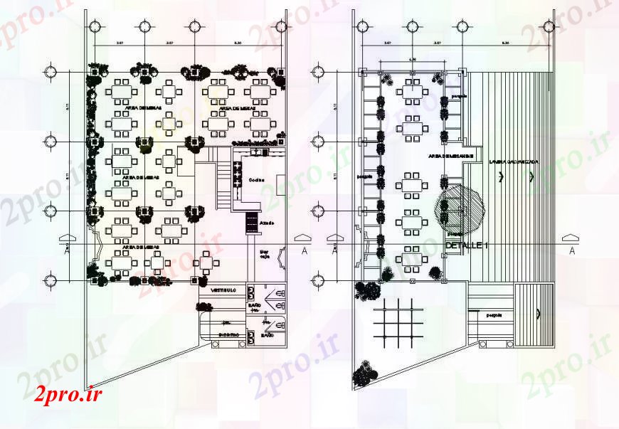 دانلود نقشه هتل - رستوران - اقامتگاه طرحی هتل ها طبقه در های خودکار 14 در 21 متر (کد111753)