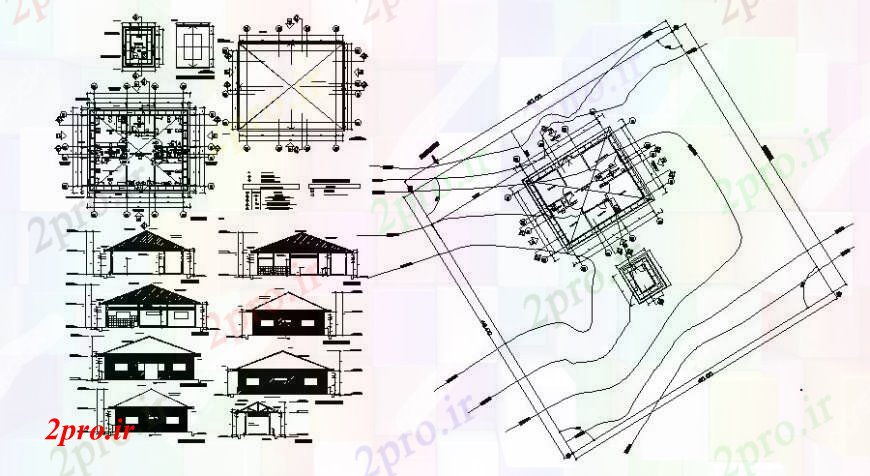 دانلود نقشه مسکونی  ، ویلایی ، آپارتمان  واحد مسکونی طراحی جزئیات طرحی نما و بخش  (کد111795)