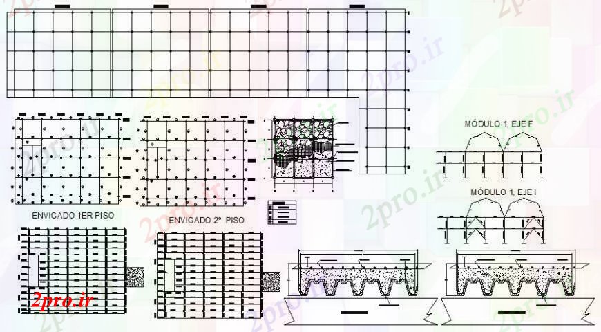 دانلود نقشه جزئیات ساخت و ساز جزئیات نقشه های سازه واحد ساخت و ساز  (کد111921)