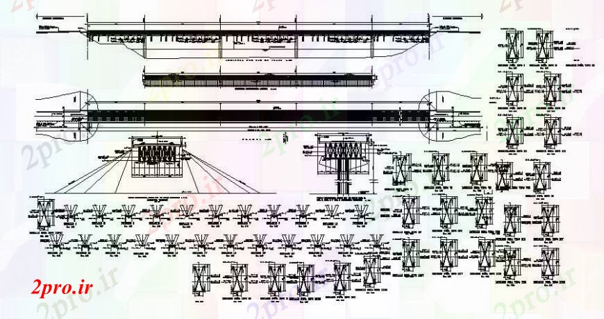 دانلود نقشه جزئیات ساخت پل پل طراحی ساختار جزئیات واحد ساخت و ساز  (کد111923)