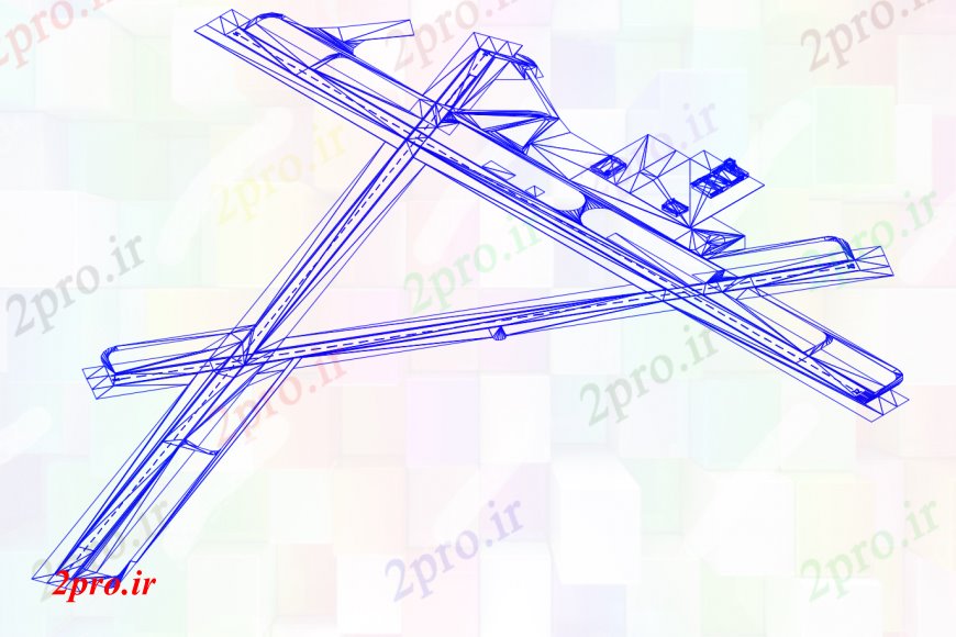 دانلود نقشه فرودگاه هوا طرحی منطقه زمینه (کد111965)