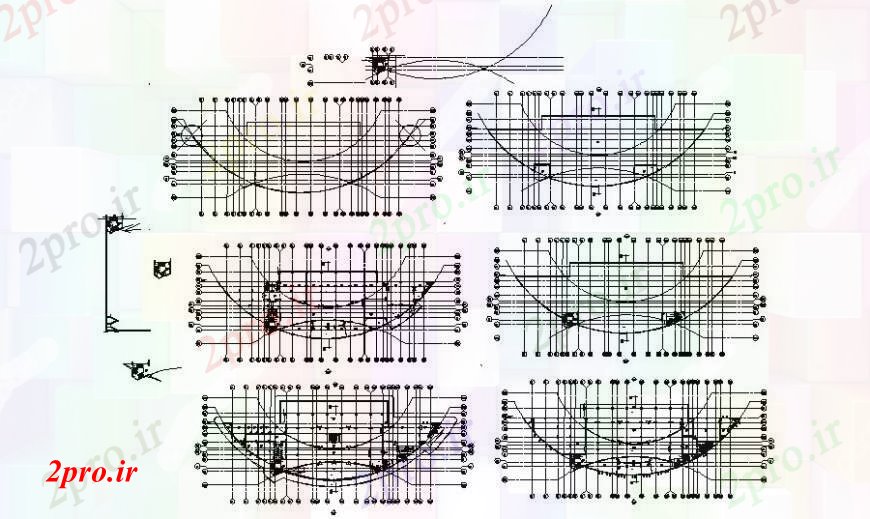 دانلود نقشه جزئیات پله و راه پله نقشه های طراحی راه پله دو بعدی 33 در 104 متر (کد111970)
