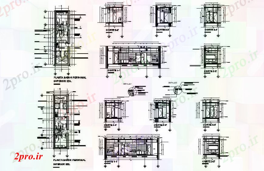 دانلود نقشه حمام مستر منطقه توالت حمام طراحی جزئیات برنامه ریزی و نما  (کد112000)