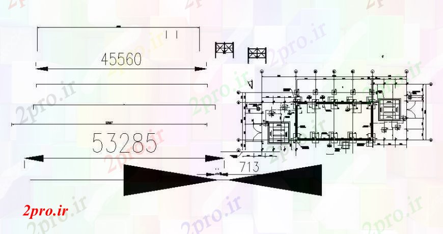 دانلود نقشه طراحی اتوکد پایه بنیاد طراحی طرحی جزئیات دو بعدی 15 در 39 متر (کد112028)