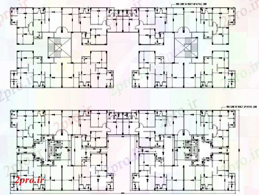 دانلود نقشه مسکونی  ، ویلایی ، آپارتمان  طرحی از آپارتمان   در   خودکار (کد112083)