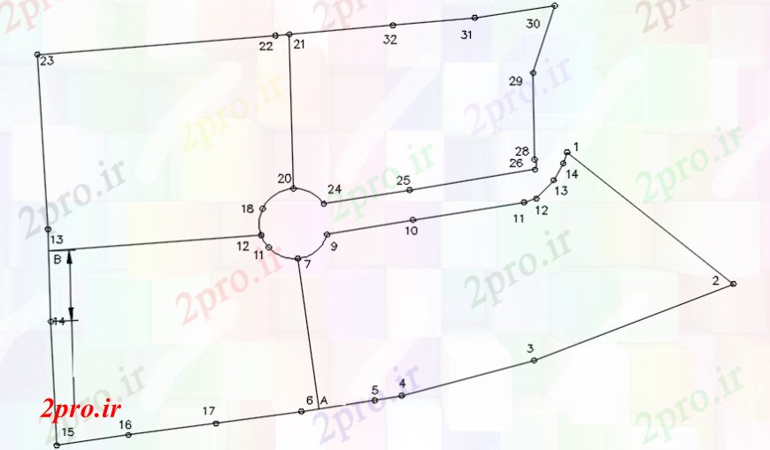 دانلود نقشه  ساختمان دولتی ، سازمانی طراحی معماری دولت تقسیم فرعی نقشه  (کد112144)