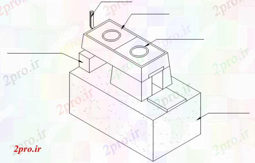 دانلود نقشه بلوک ، آرام ، نماد نمای ایزومتریک از اجاق gride بلوک خانه نگه در   خودکار (کد112192)