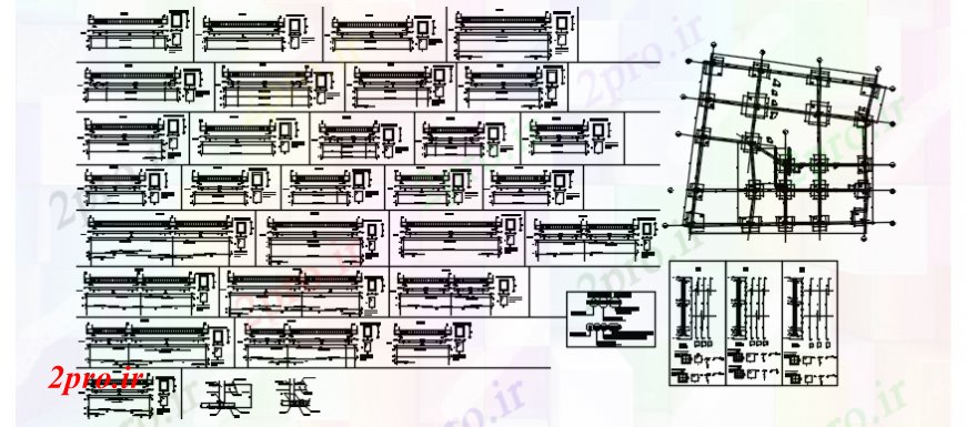 دانلود نقشه جزئیات ستون پرتو و ساخت و ساز ستون  در   خودکار (کد112216)