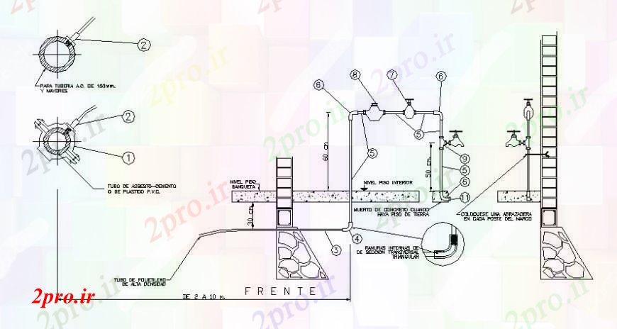 دانلود نقشه جزئیات لوله کشی طراحی لوله کشی ثابت دو بعدی     اتوکد (کد112289)