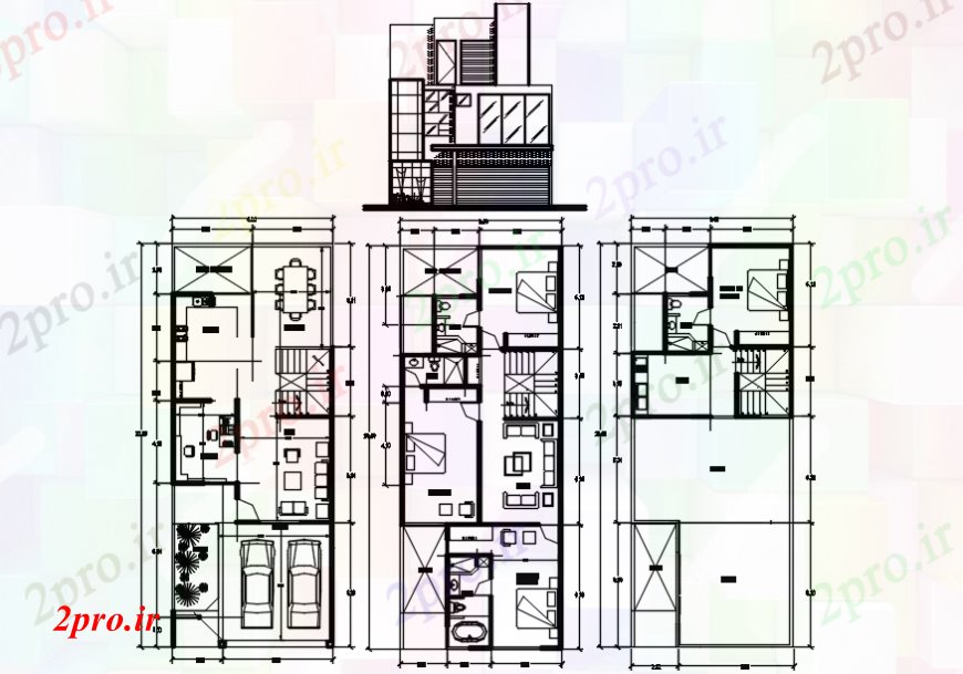 دانلود نقشه مسکونی  ، ویلایی ، آپارتمان  طرحی طبقه اقامت در   خودکار (کد112301)