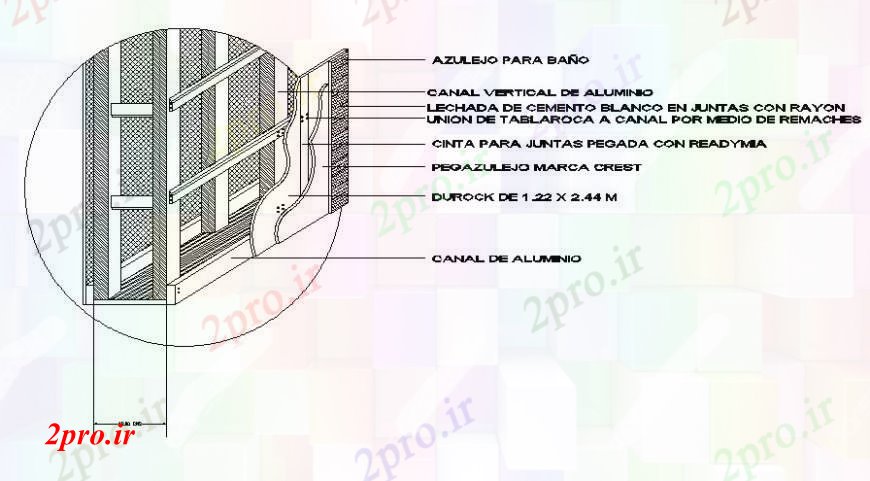 دانلود نقشه طراحی جزئیات ساختار بلوک های ساختمانی طراحی جزئیات بخش  دو بعدی  واحد  (کد112305)