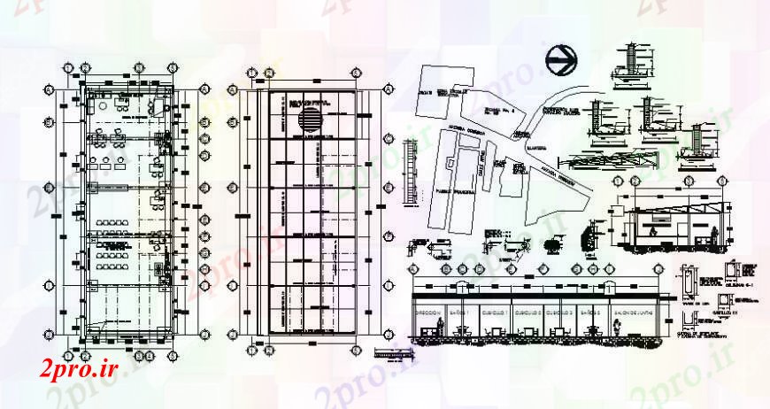 دانلود نقشه ساختمان اداری - تجاری - صنعتی دفتر دان طرحی ساختمان کار و بخش 8 در 23 متر (کد112306)