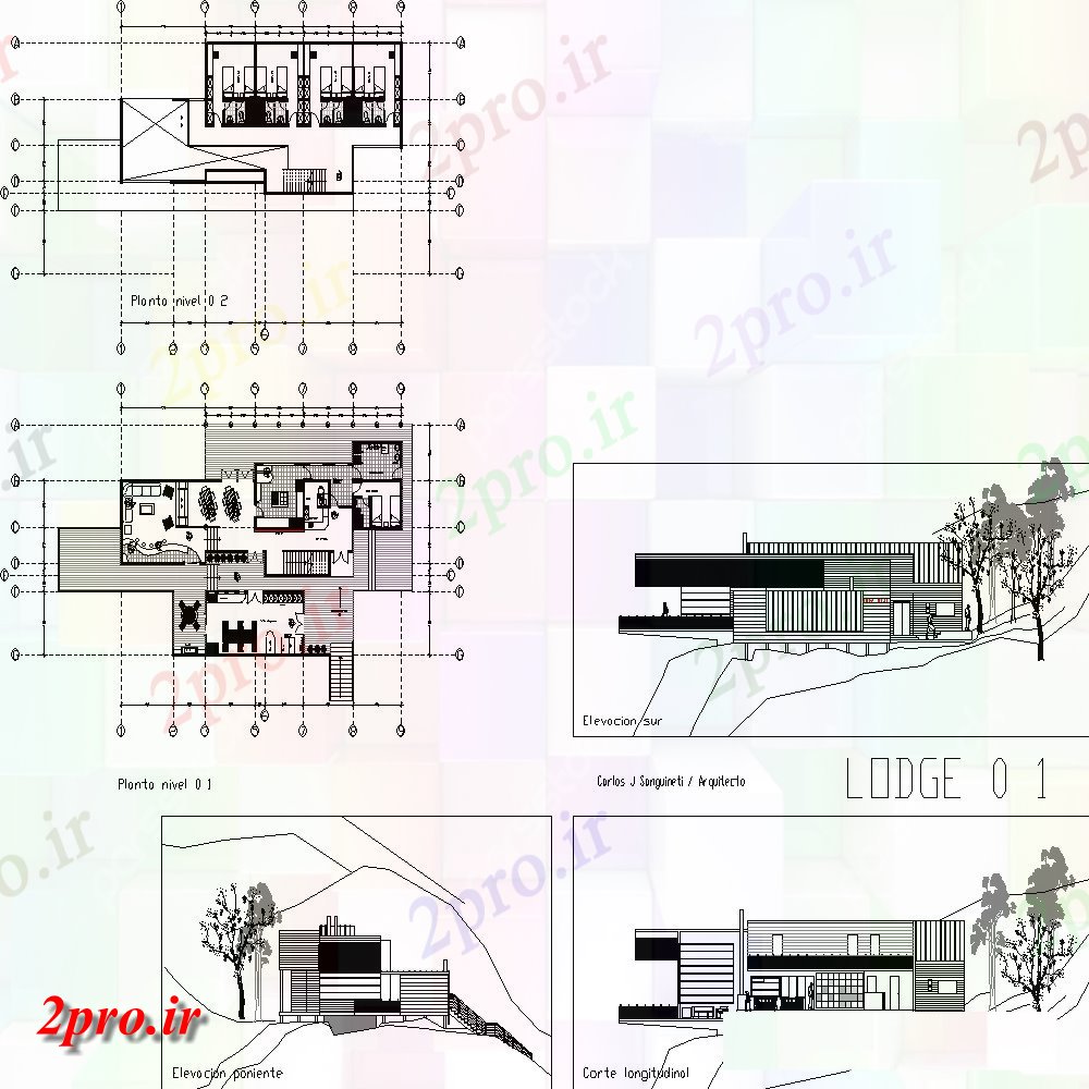 دانلود نقشه مسکونی ، ویلایی ، آپارتمان طرحی طبقه خانواده خانه و نما 14 در 25 متر (کد112341)