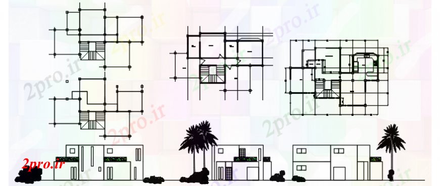 دانلود نقشه مسکونی  ، ویلایی ، آپارتمان  طرحی ویلا و نما در   خودکار (کد112342)