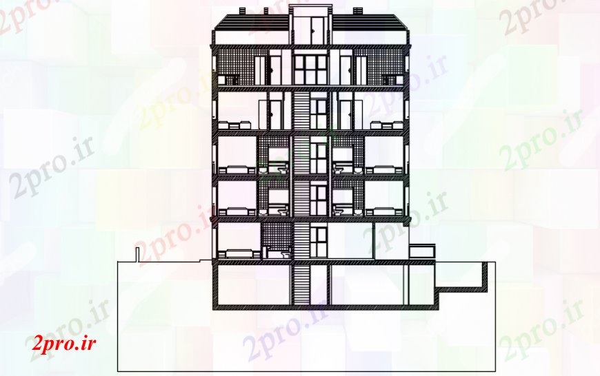 دانلود نقشه مسکونی  ، ویلایی ، آپارتمان   بخش خانه به   خودکار (کد112368)