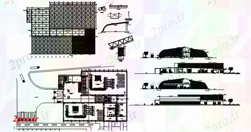 دانلود نقشه کارخانه صنعتی  ، کارگاه انبه طرحی پردازنده پالت و نما در   خودکار (کد112381)