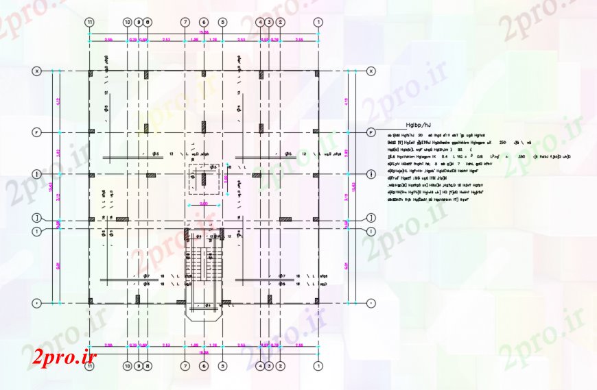 دانلود نقشه طراحی اتوکد پایه ساختار دراز کردن و برنامه ریزی طراحی در  اتوکد (کد112470)