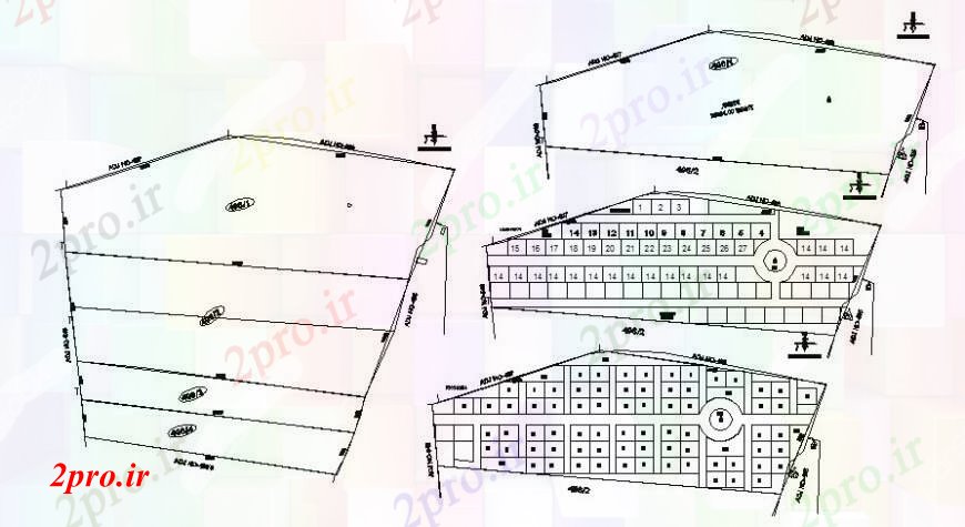 دانلود نقشه برنامه ریزی شهری ناحیه ای تقسیم و منطقه طرحی جزئیات نقشه  دو بعدی   (کد112481)