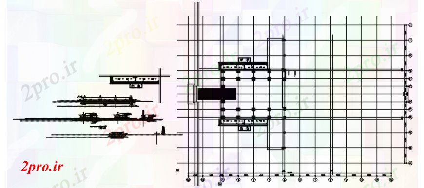 دانلود نقشه جزئیات ساخت و ساز ستون و پشتیبانی دیوار  ساخت و ساز (کد112494)