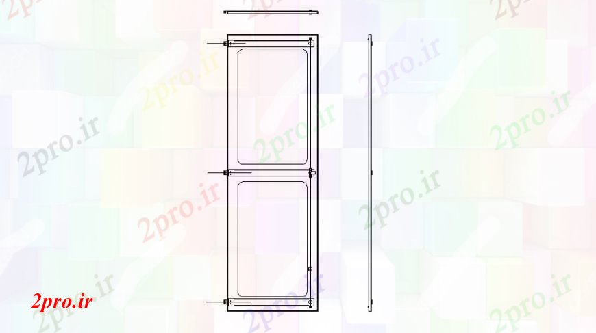 دانلود نقشه جزئیات طراحی در و پنجره   نقشه های دو بعدی  درب و نما  (کد112546)