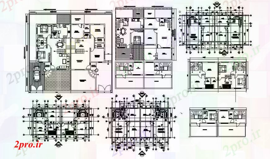 دانلود نقشه مسکونی  ، ویلایی ، آپارتمان  ویلایی نقشه های دو بعدی   طبقه  طراحی   (کد112556)