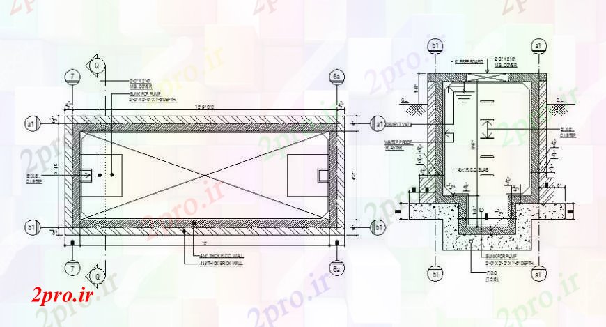 دانلود نقشه جزئیات ساخت و ساز طراحی ساختار RCC برنامه ریزی و نما  دو بعدی   (کد112558)