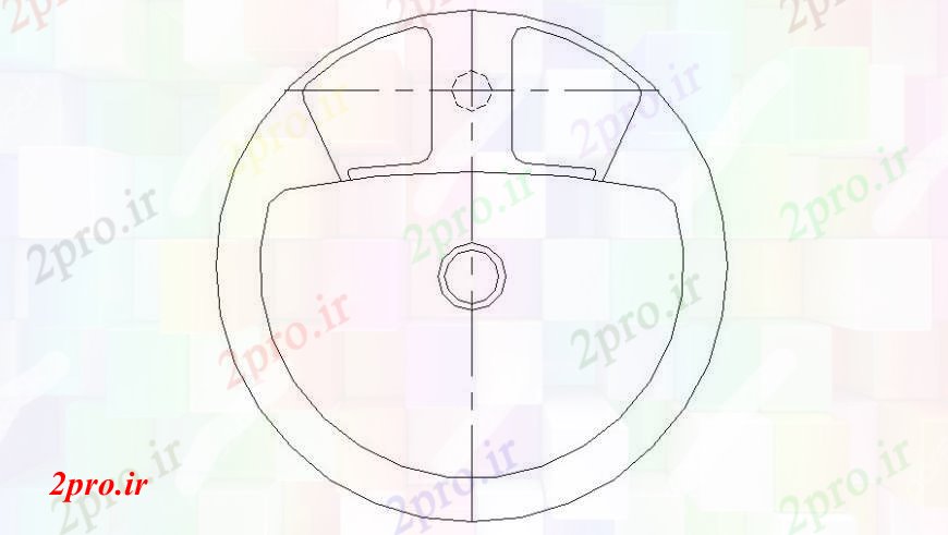دانلود نقشه بلوک های بهداشتی شکل دایره ای سینک ظرفشویی طراحی  دو بعدی    اتوکد (کد112596)